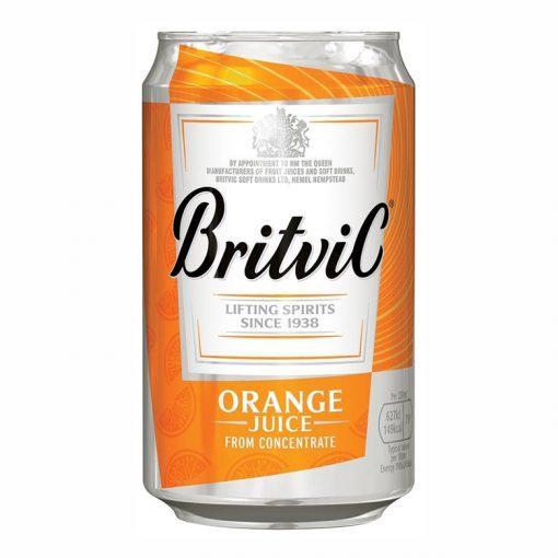 Britvic Orange Juice 330ml Can x 24 MannVend