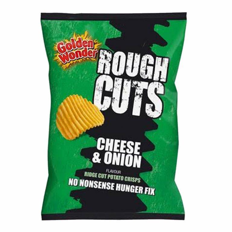 Golden Wonder Rough Cuts Cheese & Onion 50g x 36 MannVend