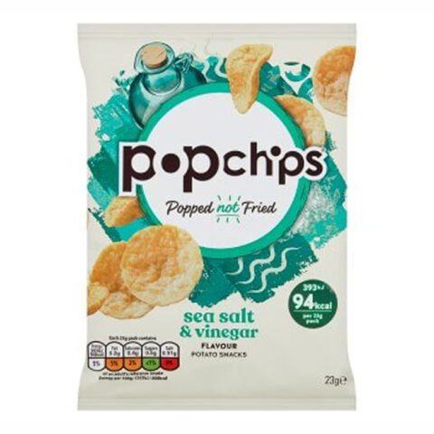 Popchips Sea Salt & Vinegar 23g x 24 - MannVend