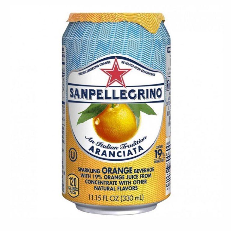 San Pellegrino Orange 330ml Can x 24 - MannVend