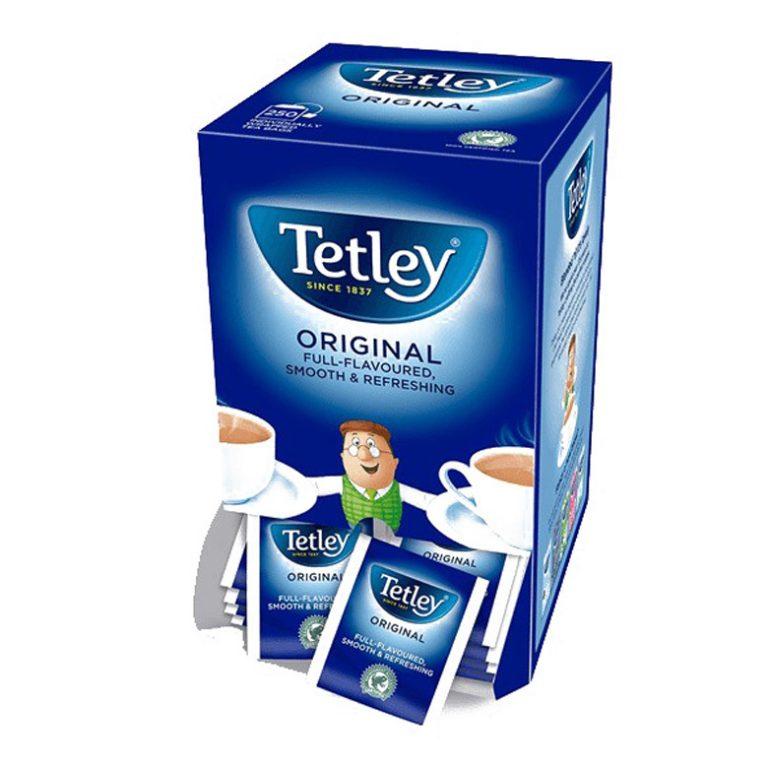 Tetley Tea Bags 200 individually wrapped and tagged envelope tea bags
