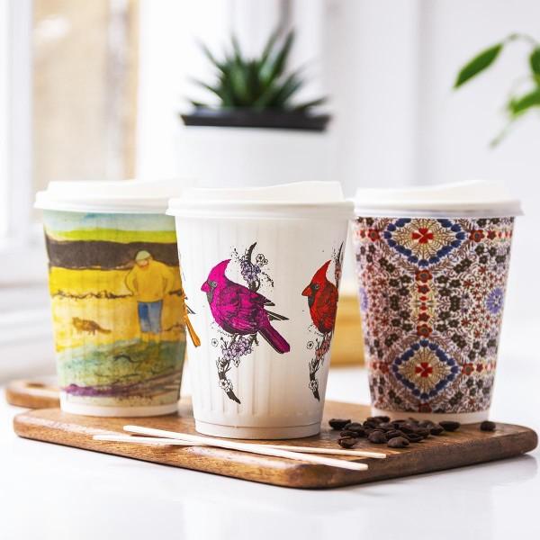 Vegware double Walled 12oz Gallery Cups x 500 - MannVend